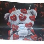 ساک هدیه سون سایز 18 طرح خرس عاشقانه قلبی