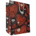 ساک هدیه سون کارت سایز 15 طرح عاشقانه Love تایپوگرافی