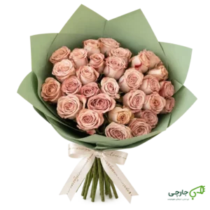 دسته گل رز کاپوچینو تینت رزه
